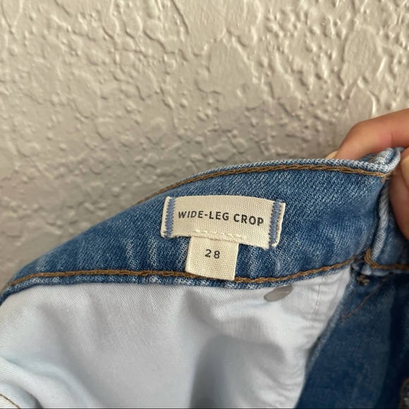 Madewell Wide Leg High Rise Crop Delancey Jeans - Picture 12 of 14